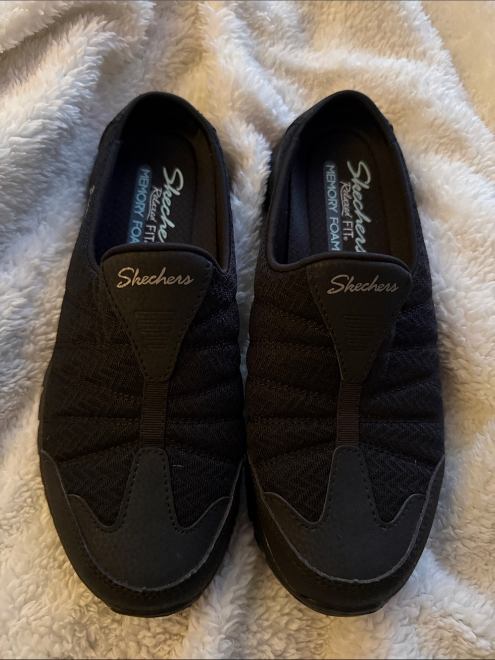 Skechers Men's Black Slip-On Memory Foam Loafers